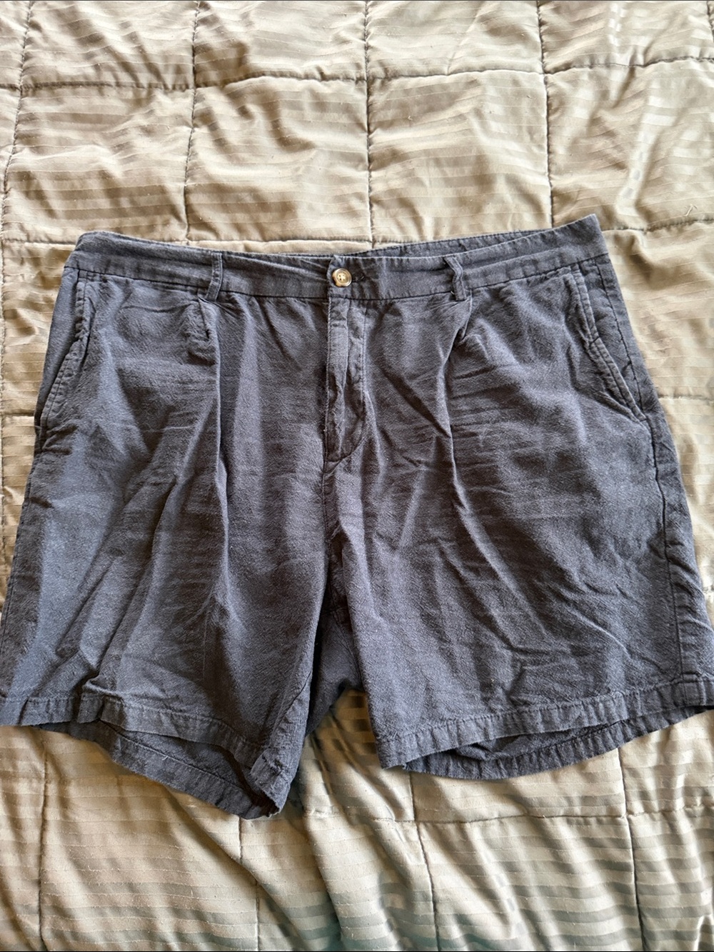 Old Navy Men's Navy Slim Linen-Blend Shorts size 40